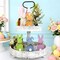 Easter Decorations - Wooden Bunny Peeps Signs 4PCS, Spring Decor with Hemp Rope for Home Table Tiered Tray, Easter Freestanding Centerpiece for Indoor Mantel Shelf Office Party Gifts Basket Stuffers
